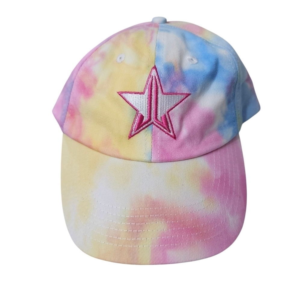 Jeffree Star Slideback Hat Multicolor One Size Embroidered Tie Dye 6 Panel